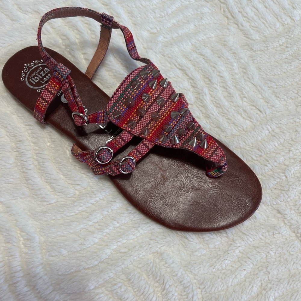 Jeffrey Campbell Johnny V Spike Sandals Studded Tribal Boho Size 9.5 NWT - Picture 4 of 11